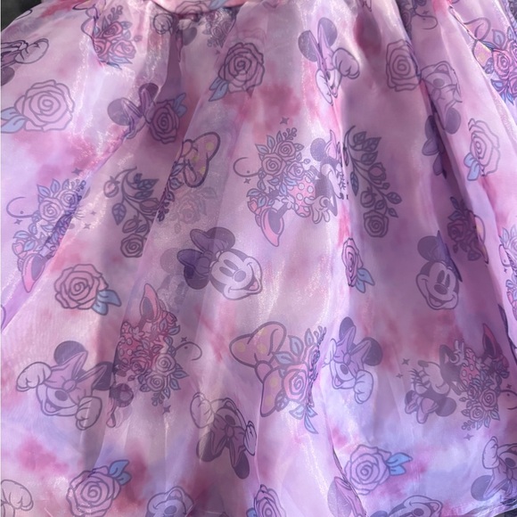 Pink and Purple Floral Dress-Minnie Mouse Puffy Sleeves - Picture 2 of 5